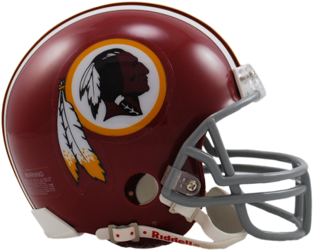 Washington Redskins Vsr4 Mini Throwback Helmet - Washington Redskins (461x384), Png Download