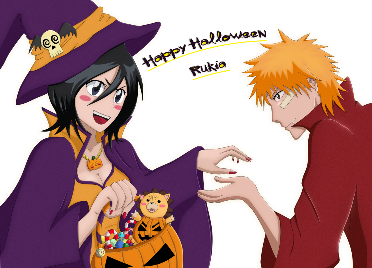 29 Images About Anime On We Heart It - Ichigo Y Rukia Halloween (1280x923), Png Download