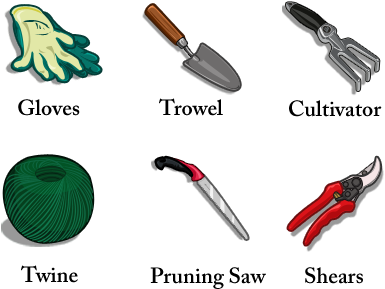 Garden Tools Names - Garden Tools With Names (400x300), Png Download