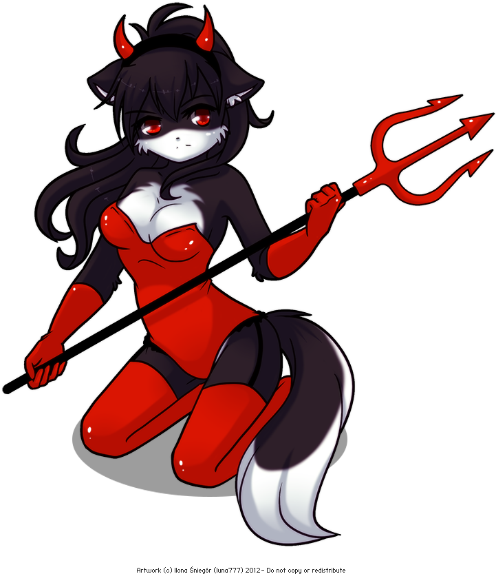 Red Devil - Cartoon (800x951), Png Download