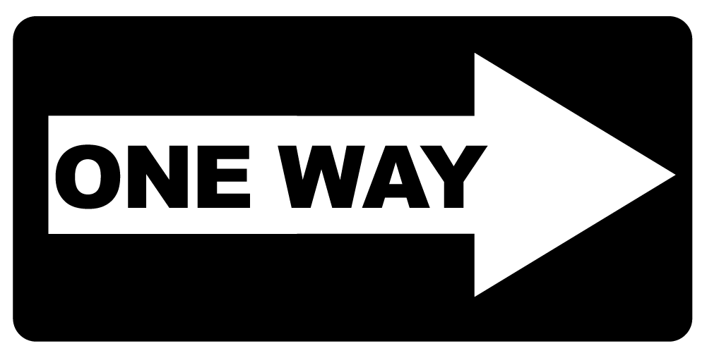 One Way Right Sign - One Way Sign (1000x1000), Png Download
