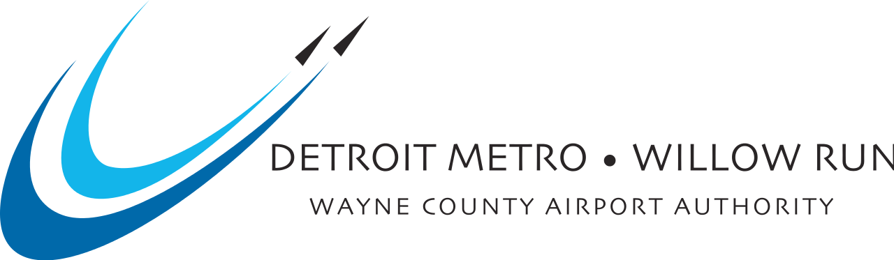 Detroit Metro Airport - Wayne County Airport Authority (1280x373), Png Download