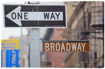 One Way Broadway Street Signs, Manhattan, New York - One Way Sign (400x400), Png Download