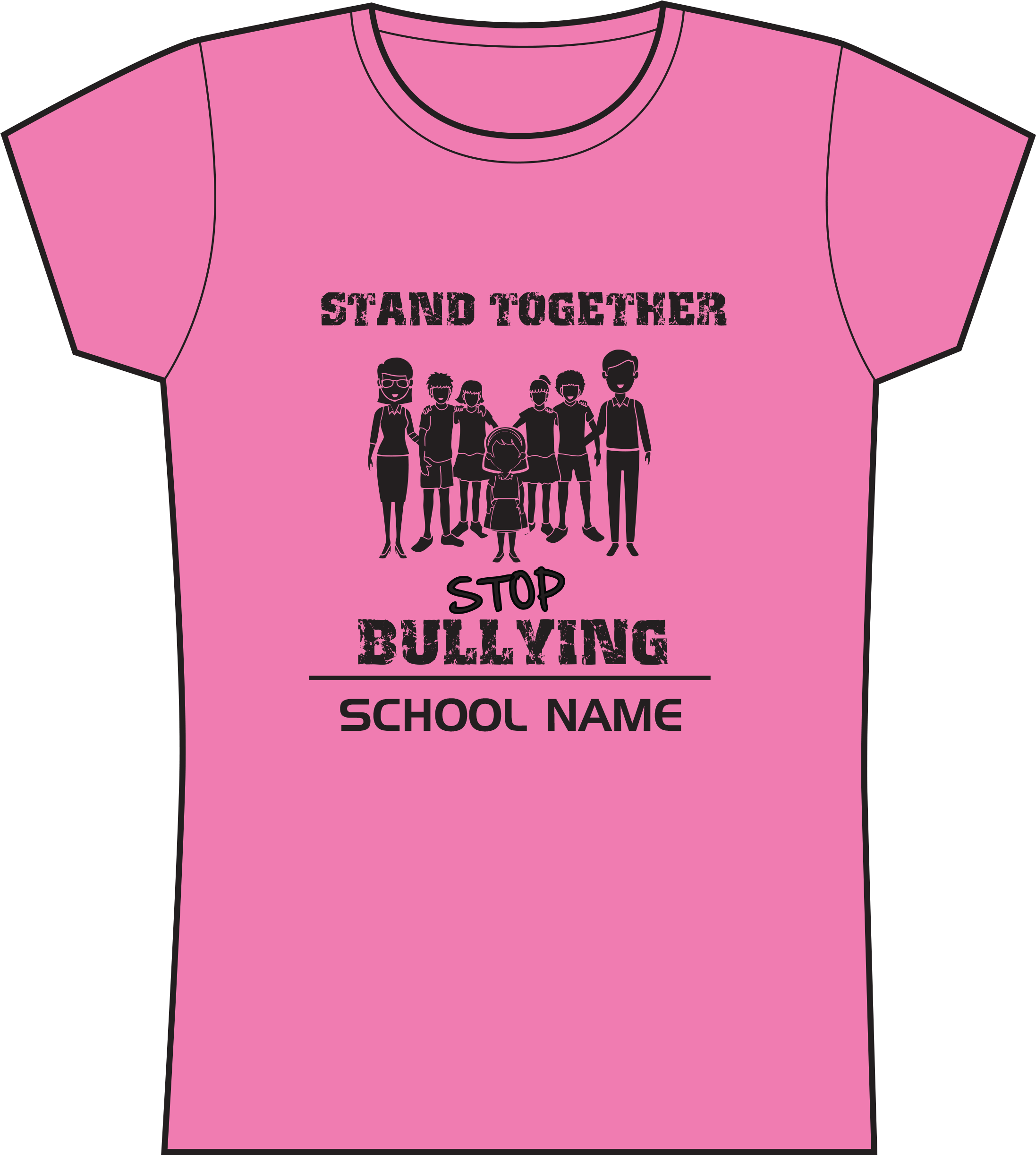 Pink Shirt Day T Shirt (2422x2620), Png Download