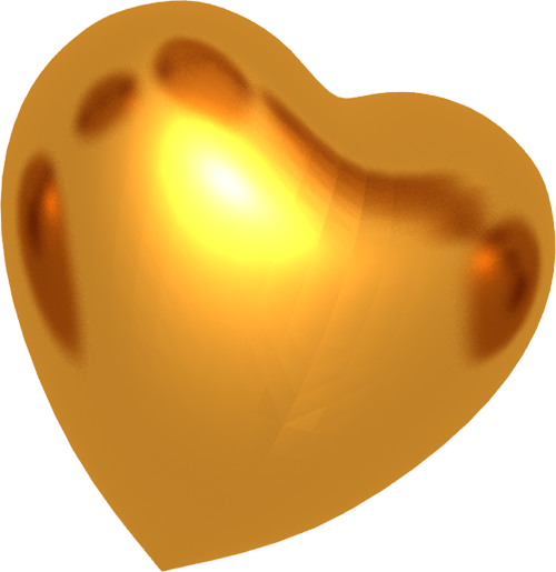 See Full Preview Jpg Here - Golden Heart Png (500x515), Png Download