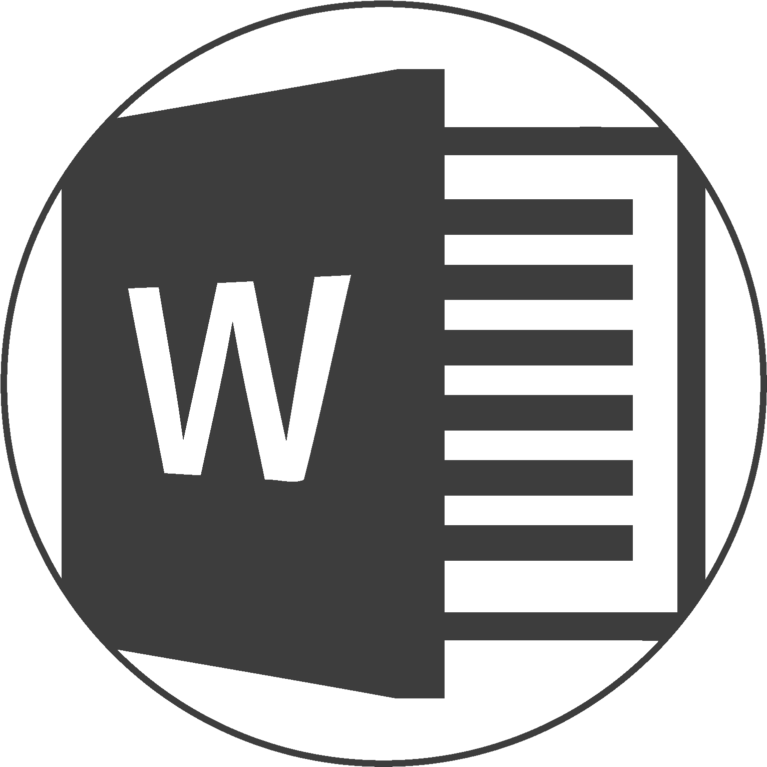 Microsoft - Ms Word Logo Clip Art (1611x1611), Png Download