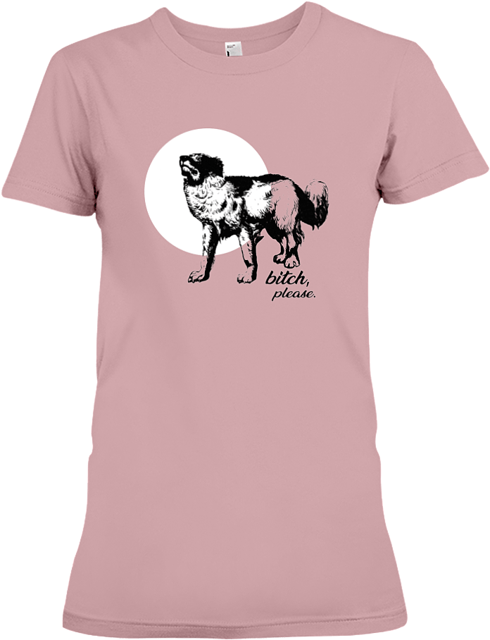 Bitch Please Vintage Woodcut Original Tee Shirt Design - Dog 7 Funny And Proud T-shirt (900x1125), Png Download