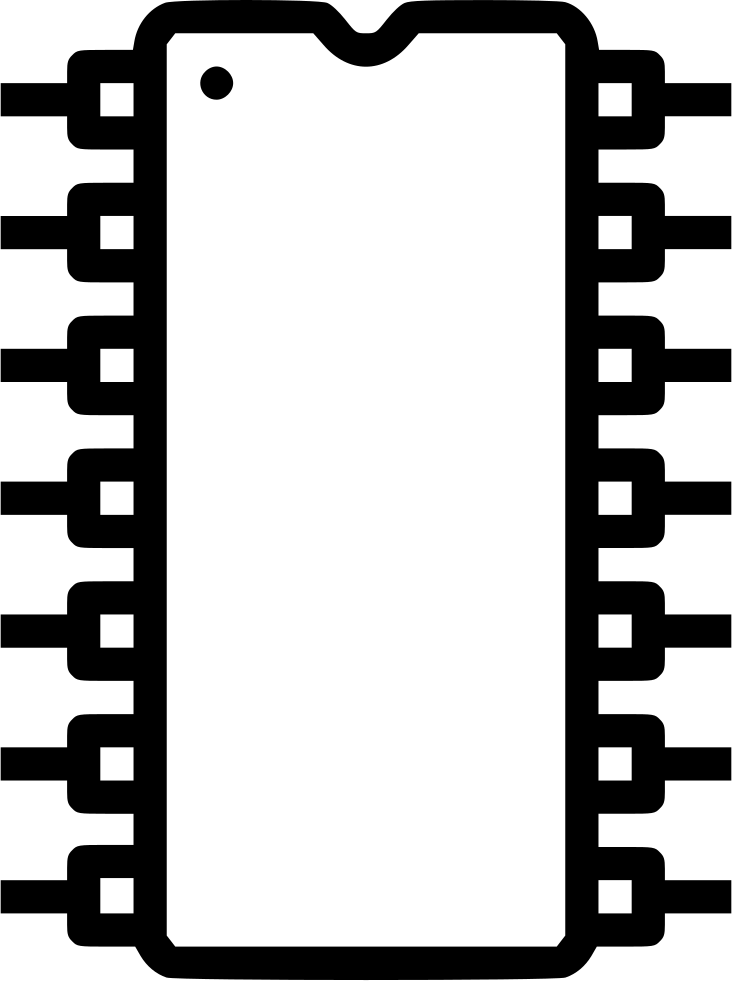 Computer Chip Electronic Circuit Solicon Integrated - Integrated Circuit (732x981), Png Download