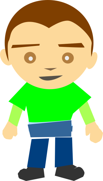 Boy Standing Green Shirt Clip Art At Clipartimage - Boy In Green Shirt Clipart (336x591), Png Download