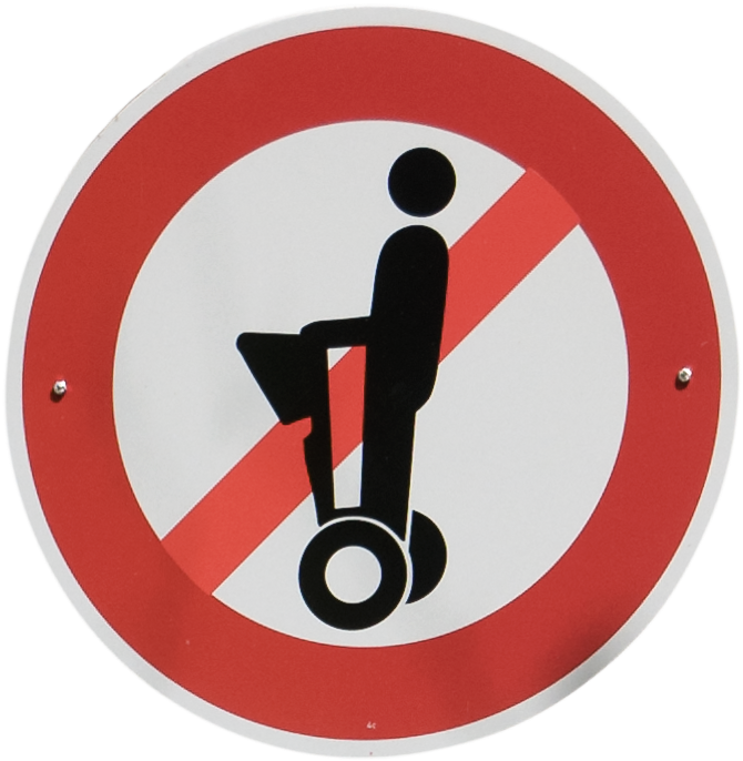 Segway Prohibition Sign Crop - Brands2life (699x699), Png Download
