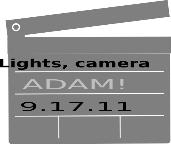 Adam Clapboard Clip Art At Clker - Black-and-white (600x508), Png Download