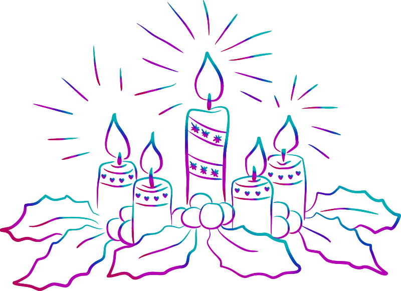 Medium Image - Dibujo Corona De Adviento (800x581), Png Download