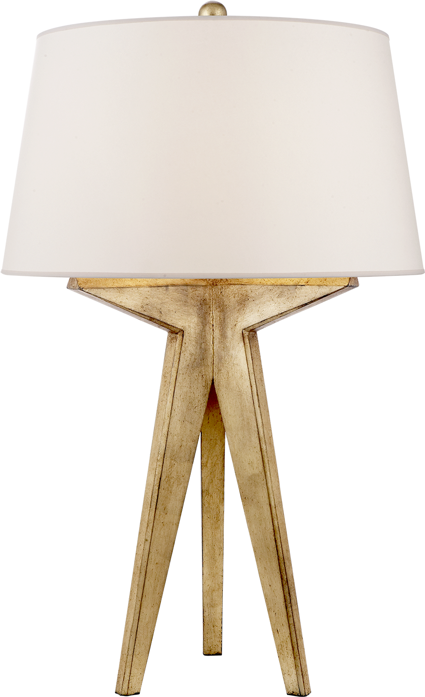 Russell Modern Tripod Table Lamp - Russell Modern Tripod Table Lamp - Gilded - Visual (1440x1440), Png Download