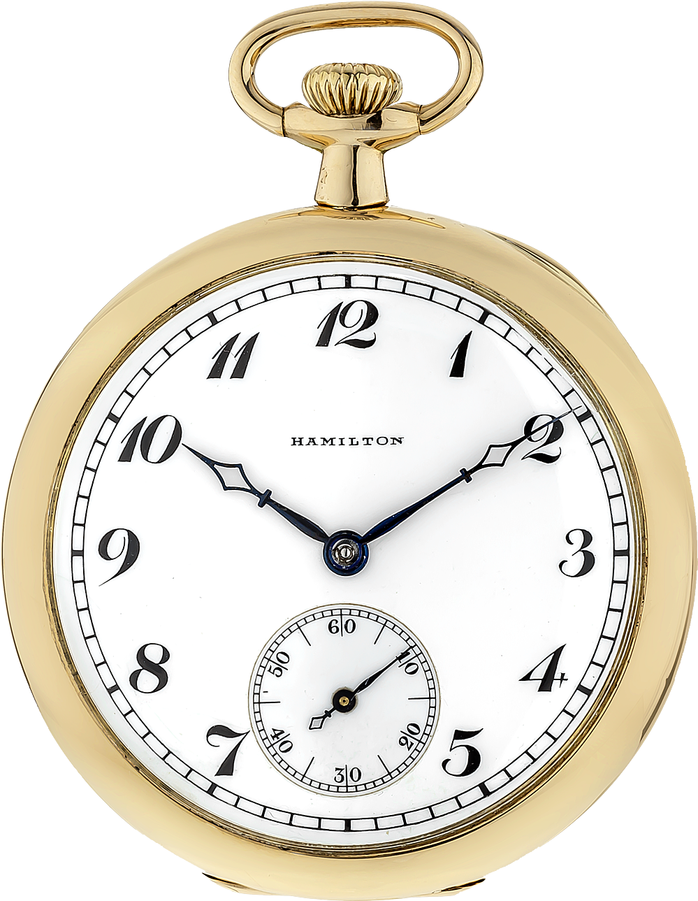 Pocket Watch Circa 1918 Yellow Gold Manual - Vintage 12 Size Hamilton Swing Out Pocket Watch Grade (1000x1500), Png Download