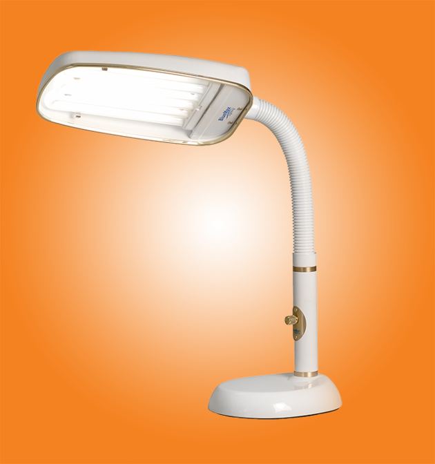 White 70 Watt Full Spectrum Desk Lamp For Light Therapy - Bluemax 70 Watt Full Spectrum Desk Lamp, White (630x672), Png Download