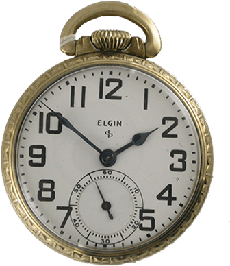 Elgin 16 Size Grade 573 Pocket Watch - Vintage 16 Size Elgin Pocket Watch Grade 574 From 1948 (360x400), Png Download