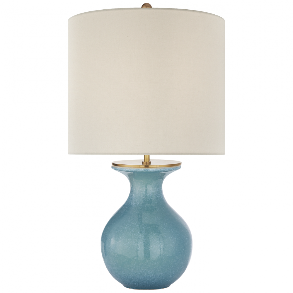 Albie Small Desk Lamp In Sandy Turquoise With Cr - Lampshade (1000x1000), Png Download