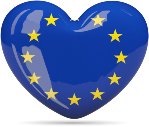 Illustration Of Flag Of European Union - European Union Flag Heart (640x480), Png Download
