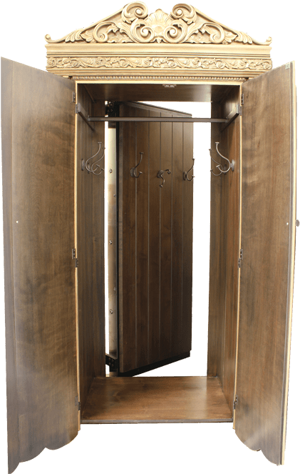 Security Bolts Are Located On All Four Sides Of The - Hidden Vault Doors (425x673), Png Download