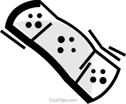 Bandages Royalty Free Vector Clip Art Illustration - Mask (480x397), Png Download