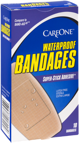 Careone Bandages, Waterproof - 30 Bandages (600x600), Png Download
