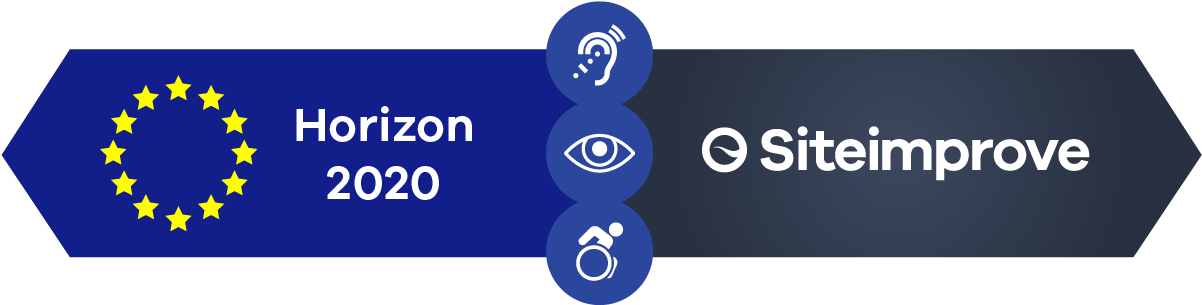 Eu Flag Representation With The Words "horizon 2020" - Siteimprove (1251x363), Png Download