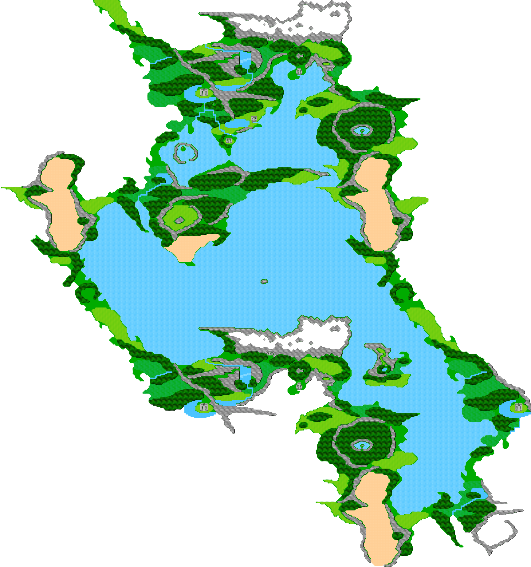 Image Ffii Tropical Island Map Png Final Fantasy Wiki - Final Fantasy 2 World Map (1728x1844), Png Download