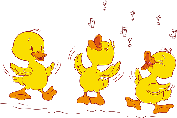 Ducks In A Row - Cartoon Ducks In A Row (600x389), Png Download