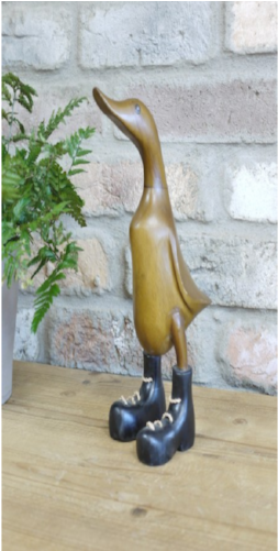 Baby Duck In Boots - Statue (500x500), Png Download