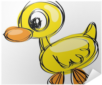 Sketched Duck Shower Curtain (400x400), Png Download
