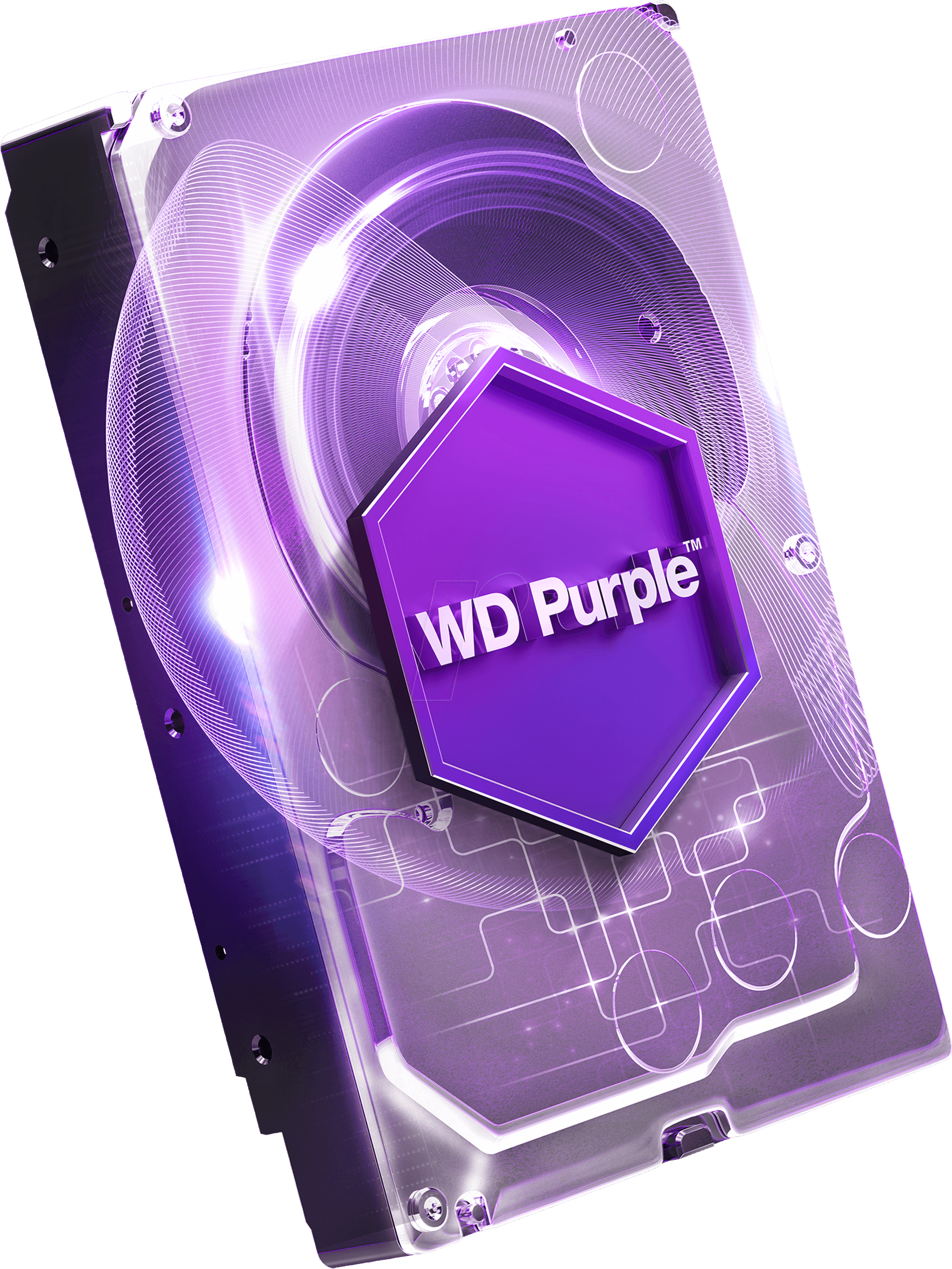 Wd Purple Surveillance Hard Drive 4 Tb Western Digital - Wd 4tb 3.5 Inch Purple Surveillance Internal Hard Drive (1791x2362), Png Download