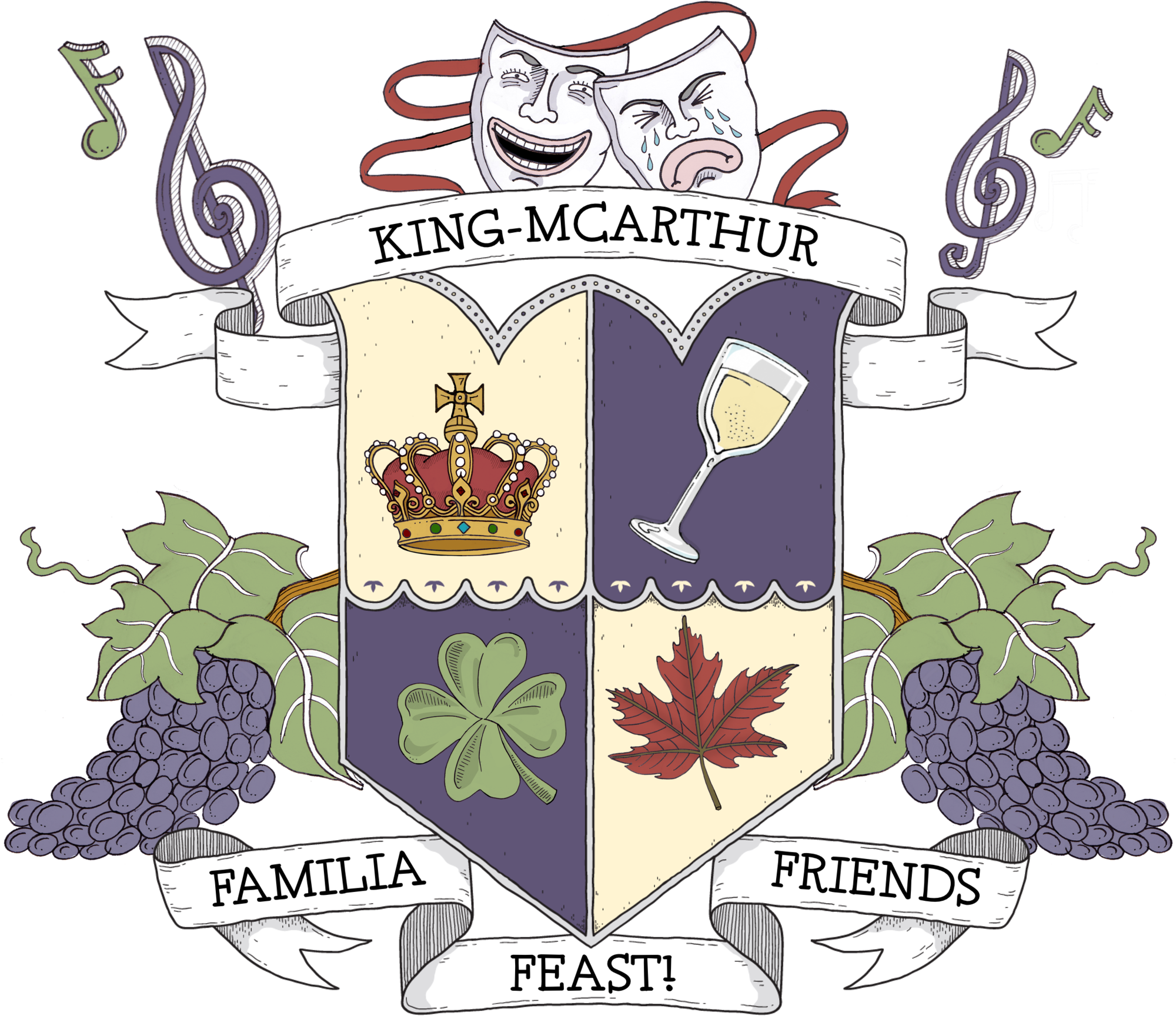 I Made This New Family Crest With The Gallo Family - Cartoon (2000x2000), Png Download