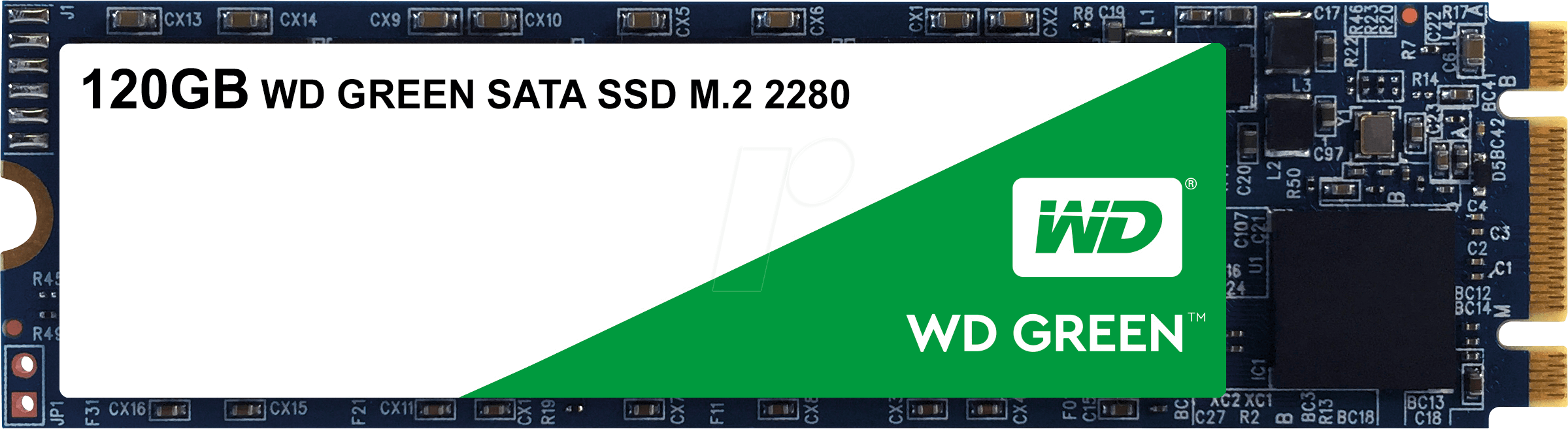 Ssd Western Digital Green Sata M 2 2280 120gb (2399x657), Png Download