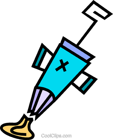 Icing Gun Royalty Free Vector Clip Art Illustration - Cake (390x480), Png Download