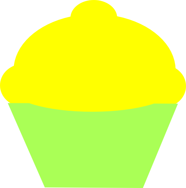 How To Set Use Yellow Icing Cupcake With Green Wrapper (594x601), Png Download