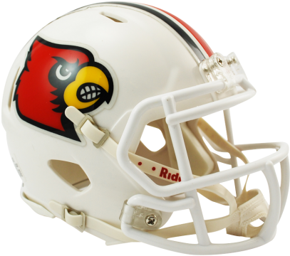 Louisville Cardinals Riddell Speed Mini Helmet - Creative Sports Enterprises Speed Riddell Signed Mini (475x429), Png Download