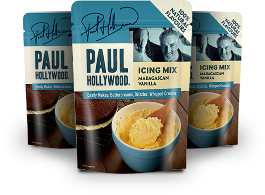 Madagascan Vanilla Icing Mix - Bel Paul Hollywood Belgian Chocolate Icing Mix 5x270g (528x451), Png Download