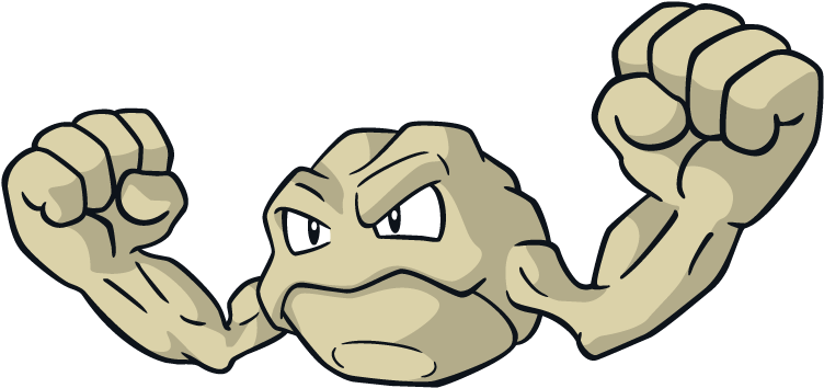 Geodude Pokemon Character Vector Art - Geodude Shiny (800x800), Png Download