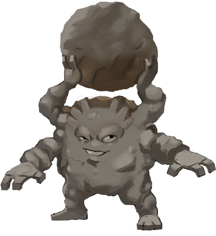 Graveler Used Rock Throw By Savven - Graveler Rock Throw (809x822), Png Download