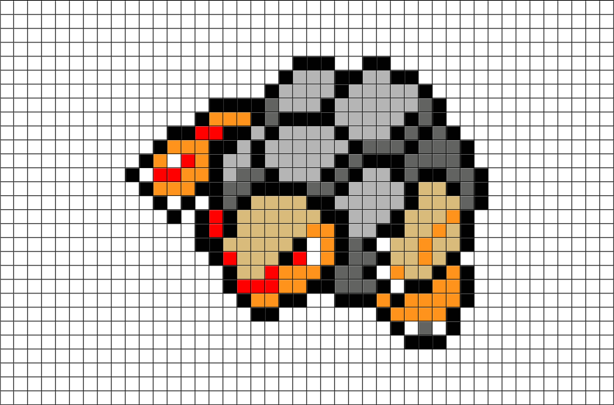 2 Download The Template - Pixel Art Pokemon Golem (880x581), Png Download