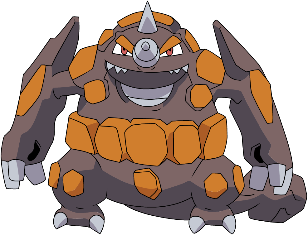 Rhyperior, Rhyperior - Brown And Orange Pokemon (987x754), Png Download