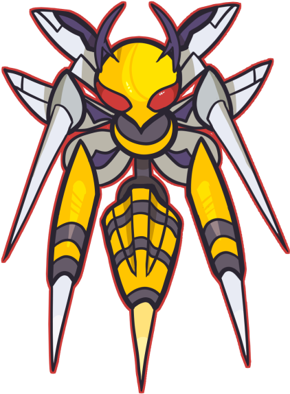 Chibi Mega Beedrill - Beedrill (475x611), Png Download