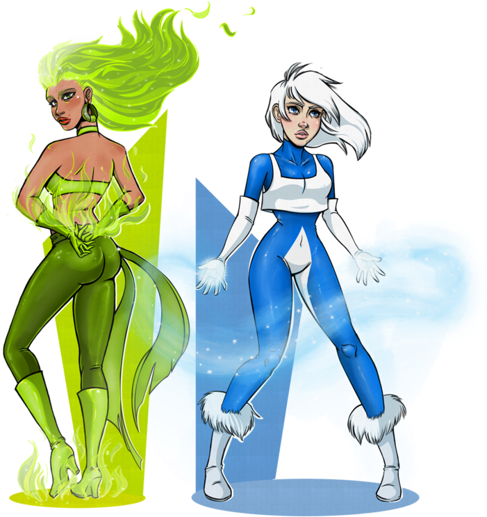 Fire And Ice - Fire And Ice Superhero (1017x786), Png Download