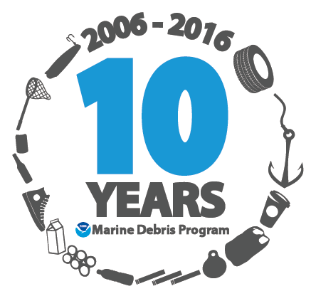 The Noaa Marine Debris Program 10 Year Anniversary - 10 Years (491x474), Png Download