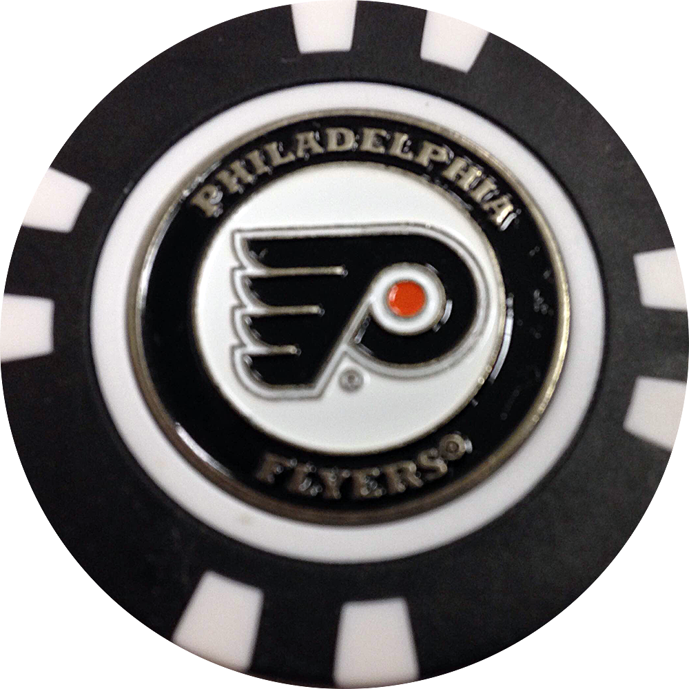 Golf Ball Marker Nhl Philadelphia Flyers - Philadelphia Flyers Nhl Magnetic Poker Chip Removable (1000x1000), Png Download