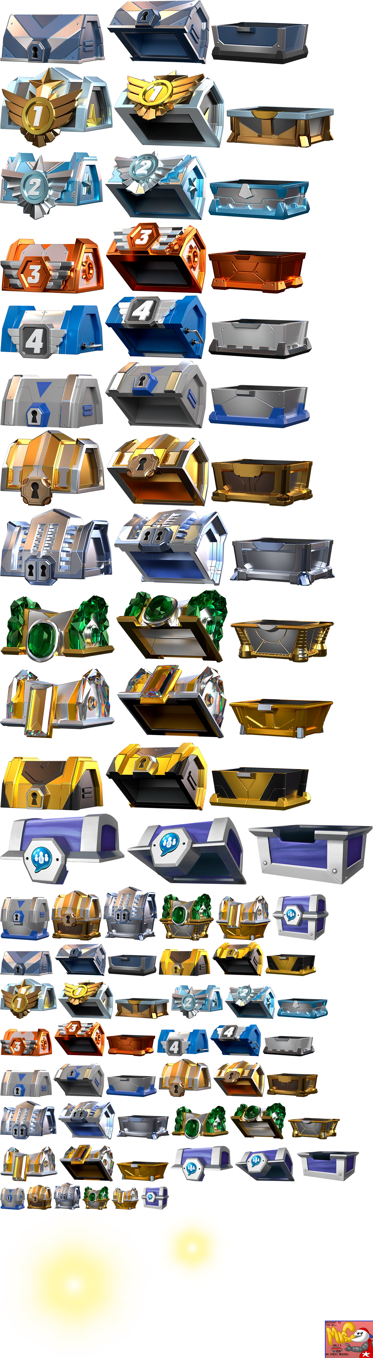 Click For Full Sized Image Chests - Sonic Forces Speed Battle Chests (1210x4398), Png Download