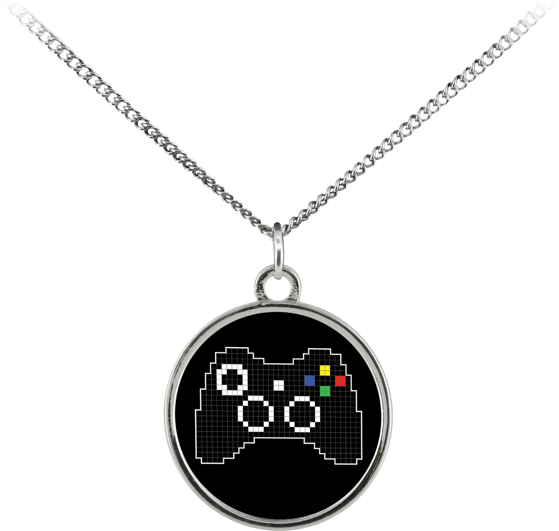 Pixel Art Xbox Gaming Fan Standard Coin Necklace - Necklace (2000x2000), Png Download