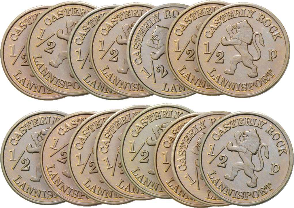 15 Loren Lannister Half-pennies Gaming Coins (1024x1024), Png Download