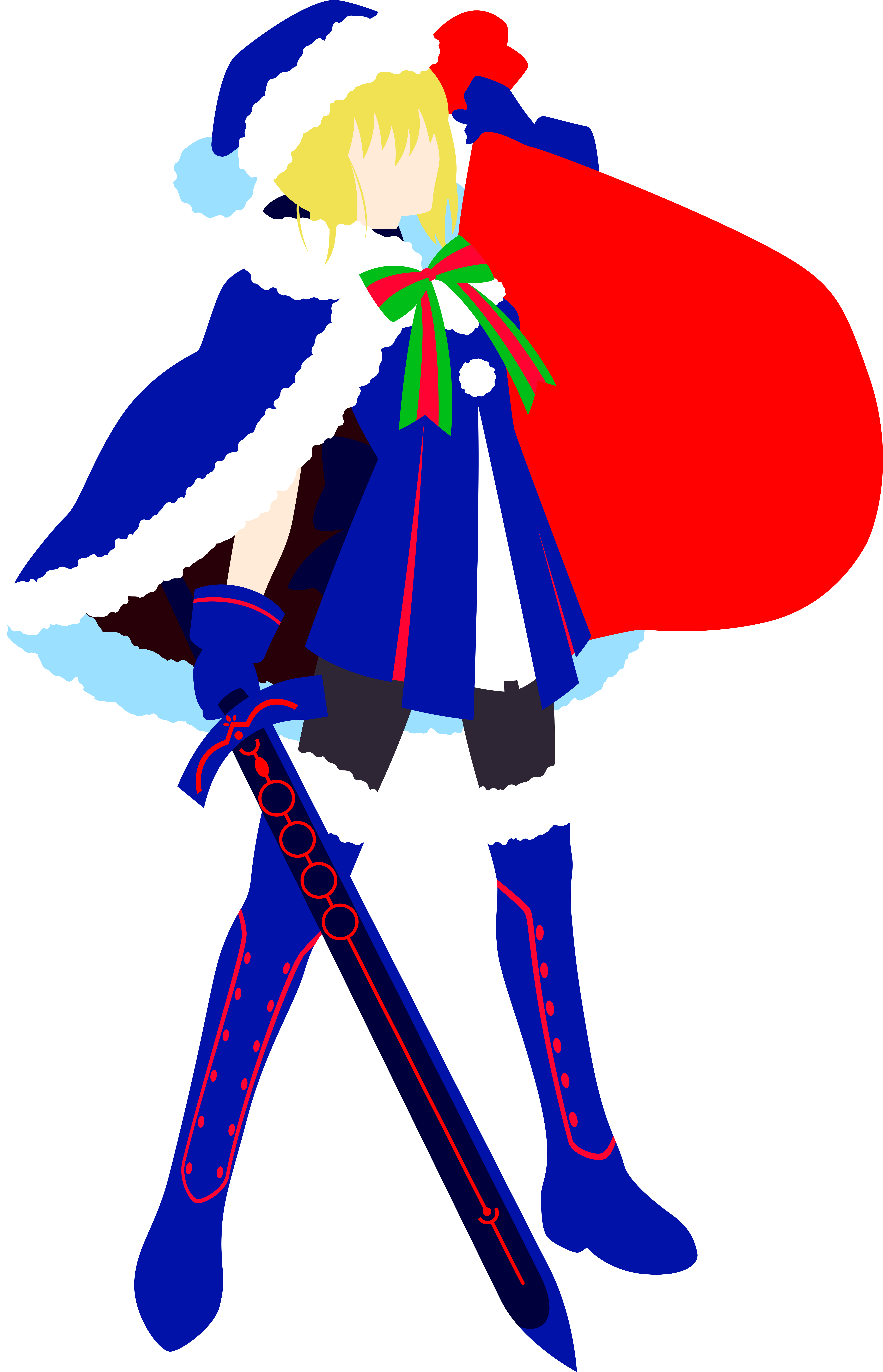 Saber Santa - Illustration (5153x8000), Png Download