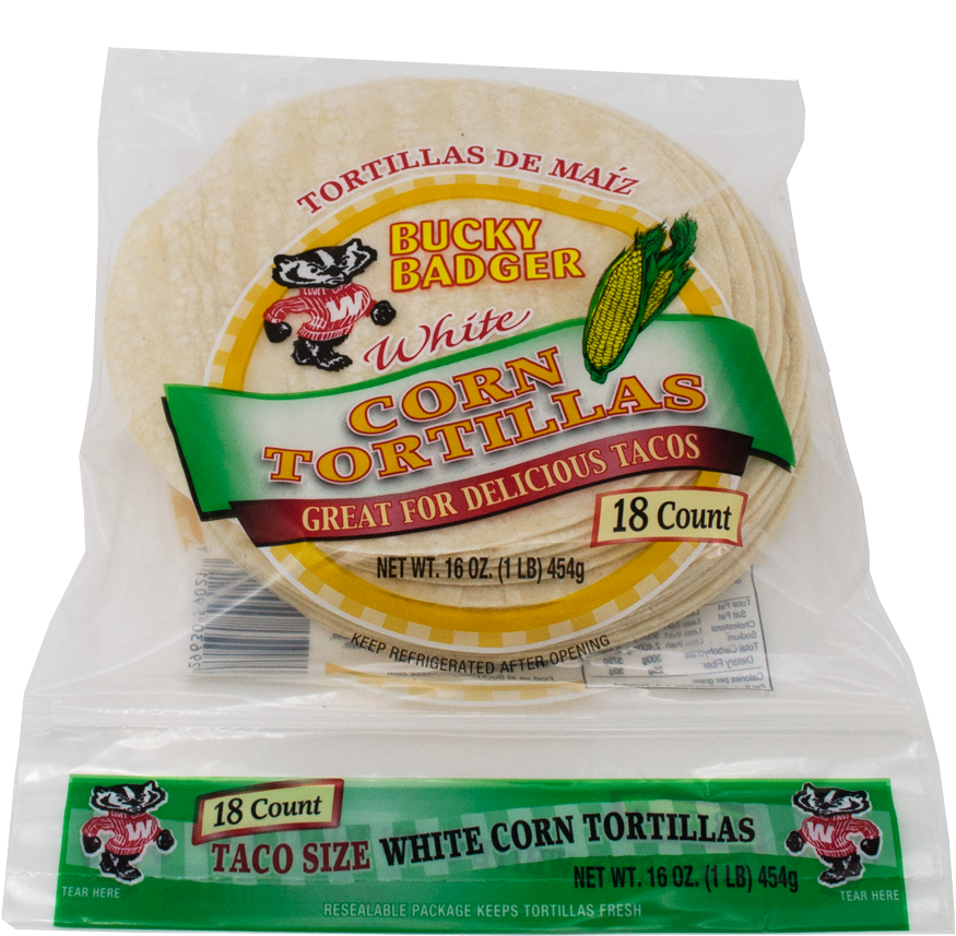 Bucky Badger White Corn Tortillas - Corn Tortilla (1000x1000), Png Download